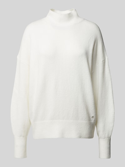 s.Oliver RED LABEL Relaxed fit gebreide pullover van een mix van katoen en wol met opstaande kraag Offwhite - 2