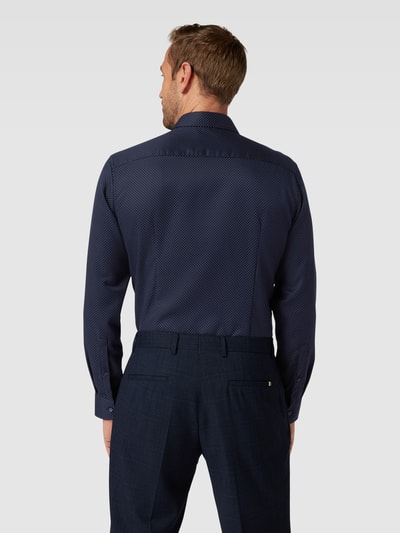 Jake*s Slim Fit Business-Hemd mit Allover-Muster Marine 5