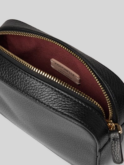 Coccinelle Handtas met labelapplicatie, model 'TEBE' Zwart - 5