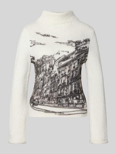 Marc Cain Strickpullover mit Stehkragen Offwhite 2