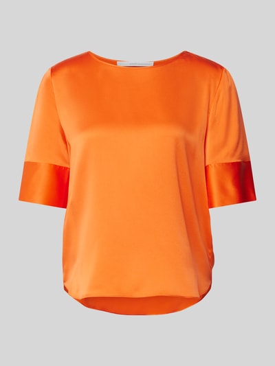 Herzensangelegenheit Blouseshirt met ronde hals van zijde Oranje - 2