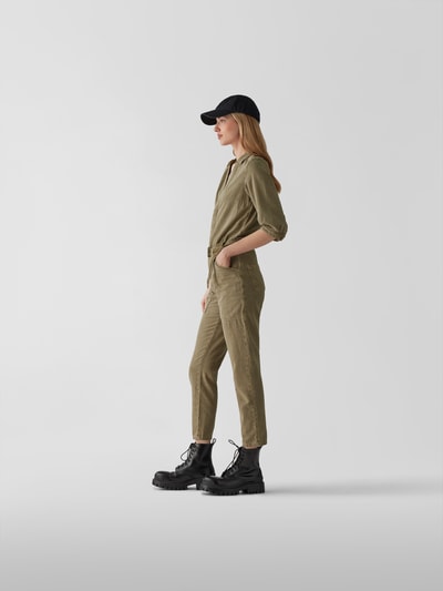 Ba&sh Jumpsuit mit Leinen-Anteil Olivgrün 4
