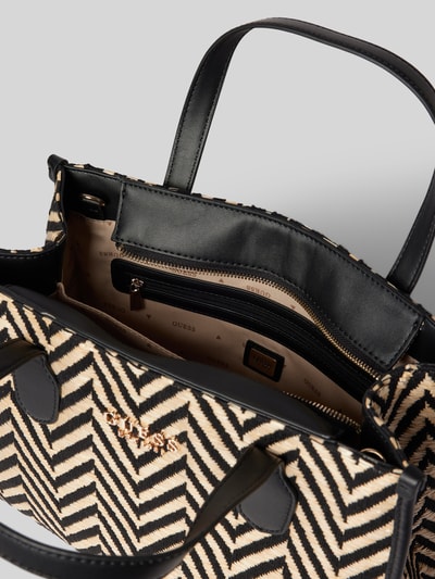 Guess Handtasche mit grafischem Muster Modell 'SILVANA' Black 4