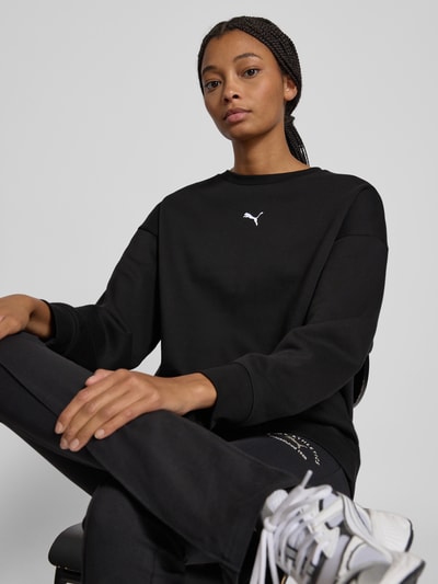 PUMA Oversized Sweatshirt mit Label-Stitching Black 3