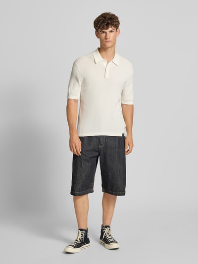 Calvin Klein Jeans Koszulka polo o kroju slim fit z dzianiny  Złamany biały 1