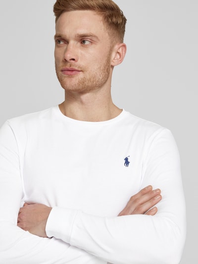 Polo Ralph Lauren Longsleeve mit Label-Stitching Weiss 3