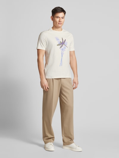 Emporio Armani T-Shirt mit Label-Print Weiss 1