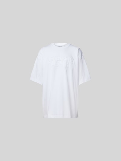 VETEMENTS Oversized T-Shirt mit Label-Detail Weiss 2