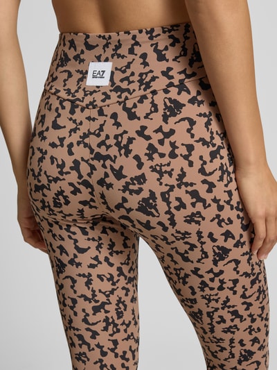 EA7 Emporio Armani Legginsy z elastycznym pasem Beżowy 3