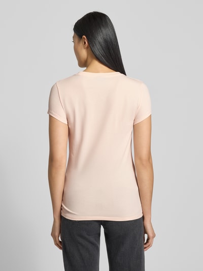 ARMANI EXCHANGE T-shirt z detalem z logo Jasnoróżowy 5