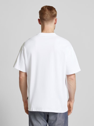 Jack & Jones Premium T-shirt met geribde ronde hals, model 'HARVEY' Wit - 5