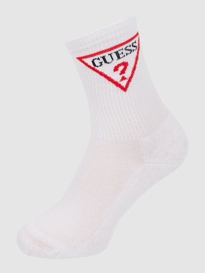 Guess Socken mit Label-Print Weiss 1