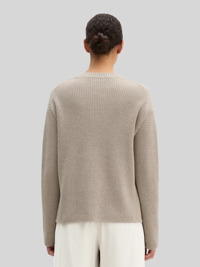 Marc O'Polo Loose Fit Pullover aus reiner Baumwolle Stein 5