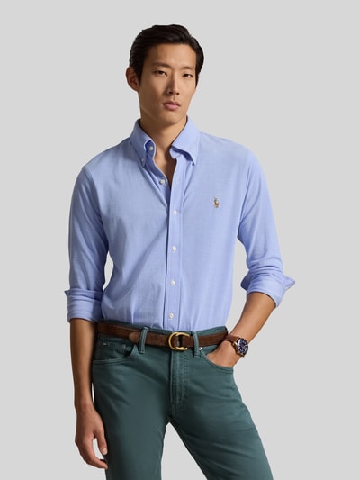 Polo Ralph Lauren Regular Fit Freizeithemd aus reiner Baumwolle Hellblau 4