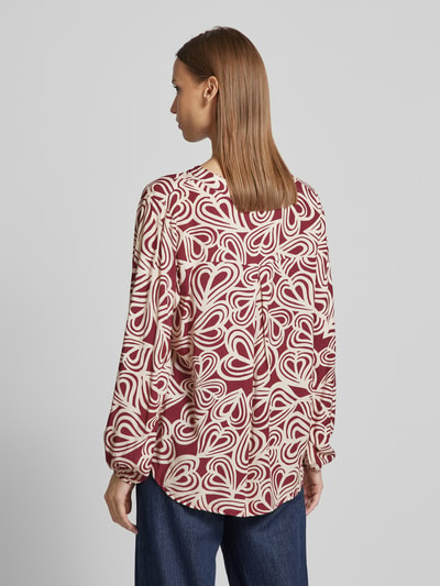 ZABAIONE Blouseshirt met V-hals Rood - 5