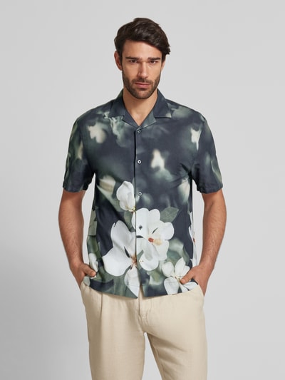 Colours & Sons Regular Fit Freizeithemd mit Reverskragen Blau 4