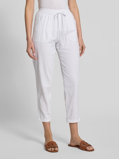 Soyaconcept Tapered fit broek met steekzakken, model 'Cissie' Wit - 4