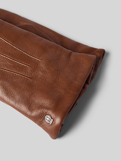 Roeckl Handschoenen van echt leer, model 'Dover' Cognac - 2