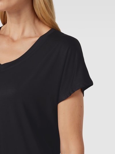 Soyaconcept T-shirt met labeldetail, model 'Marcia' Zwart - 3