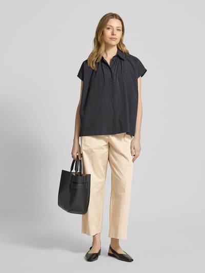 Weekend Max Mara Spodnie z szeroką nogawką i elastycznym pasem model ‘MILVA’ Piaskowy 1