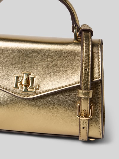 Lauren Ralph Lauren Torebka z aplikacją z logo i paskiem na ramię Złoty 3