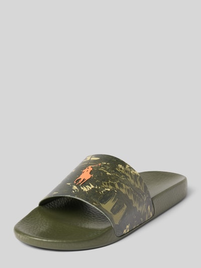 Polo Ralph Lauren Sandalette mit Logo Oliv 1