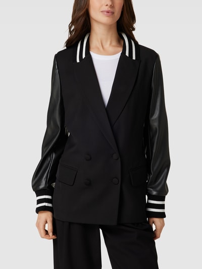 Guess Blazer mit Leder-Optik Modell 'FRANCES' Black 4