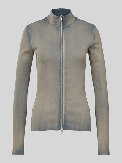 WEEKDAY Sweatjacke in Ripp-Optik Modell 'Anja' Jeansblau 2