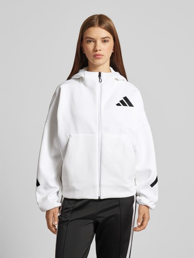 ADIDAS SPORTSWEAR Bluza rozpinana z nadrukiem z logo Czarny 4