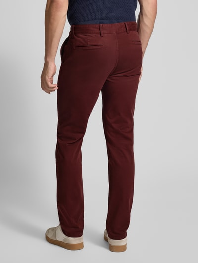 BOSS Orange Slim fit chino van katoenmix Bordeaux - 5