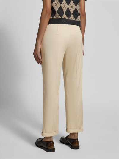 s.Oliver BLACK LABEL Chinos z satyny bawełnianej, krój slim fit Beżowy 5