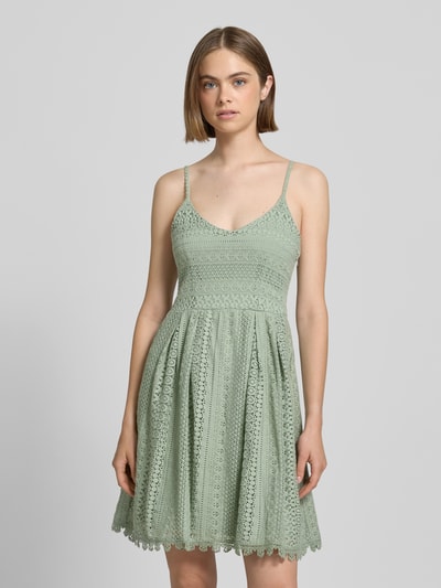 Only A-Linie Spitzenkleid aus reiner Baumwolle Modell 'HELENA' Schilf 4