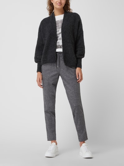 American Vintage Cardigan mit gerippten Ärmelabschlüssen Anthrazit meliert 1