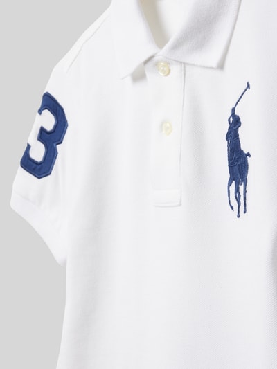 Polo Ralph Lauren Teens Slim Fit Poloshirt mit Logo-Stitching Weiss 2