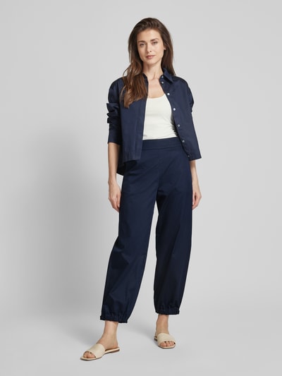 MaxMara Leisure Stoffen broek met elastische boorden, model 'CANDELA' Marineblauw - 1