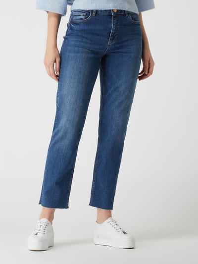 MOS MOSH Straight fit jeans met stretch, model 'Naomi'  Bleu - 4