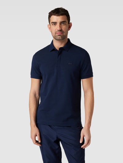 Lacoste Regular fit zakelijk overhemd met structuurmotief, model 'HANK' Marineblauw - 4