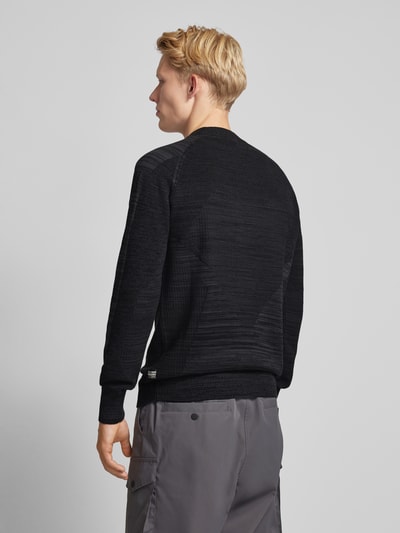 G-Star Raw Strickpullover mit Strukturmuster Black 5