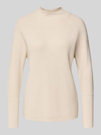 Soyaconcept Sweter z dzianiny z prążkowanymi wykończeniami model ‘KANITA’ Écru melanż 2