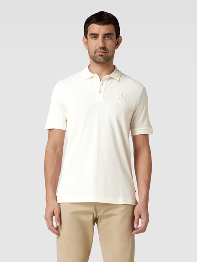 BOSS Poloshirt mit Label-Stitching Modell 'Parlay' Weiss 4