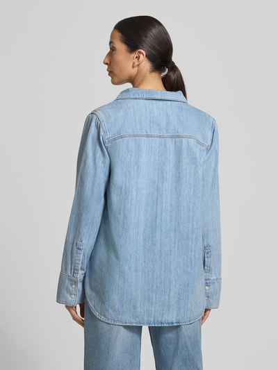Marc O'Polo Regular Fit Jeansbluse aus reiner Baumwolle Hellblau Melange 5