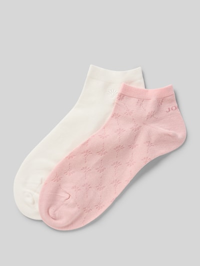 Produktfoto, Socken aus Baumwoll-Mix im 2er-Pack von JOOP! Collection, Damen Socken mit Stretch-Anteil, Rippenbündchen, Label-Stitching, rosa und weiß