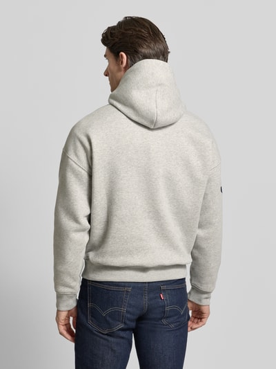 Polo Ralph Lauren Hoodie mit Label-Stitchings und Känguru-Tasche Hellgrau Melange 5