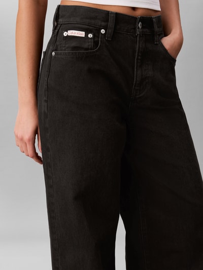 Calvin Klein Jeans Relaxed Fit Jeans aus reiner Baumwolle mit Label-Patch Black 3