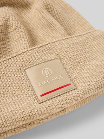 FIRE + ICE Strickmütze aus Schurwoll-Mix Modell 'TAREK' Sand 2