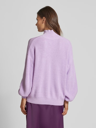 MSCH Copenhagen Gebreide pullover met opstaande kraag, model 'Magnea Rachelle' Lila - 5