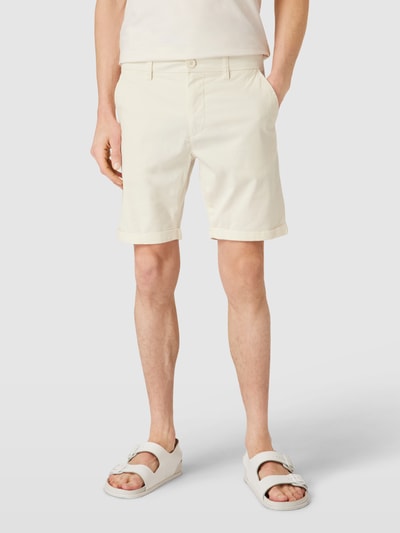 Knowledge Cotton Apparel Regular Fit Chino-Shorts mit Gesäßtaschen Weiss 4