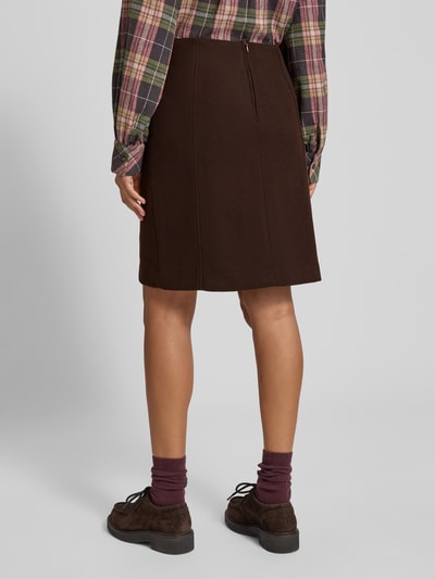Christian Berg Woman Spódnica o długości do kolan z wszytym zamkiem błyskawicznym Czekoladowy 5