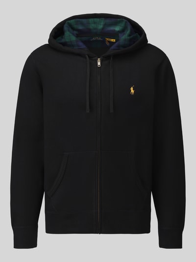Polo Ralph Lauren Sweatjacke mit kontrastiertem Kapuzenfutter Black 2