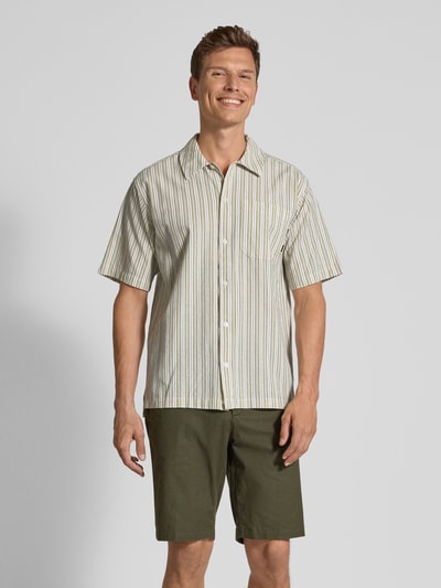 WOODBIRD Regular Fit Freizeithemd mit Brusttasche Sand 4